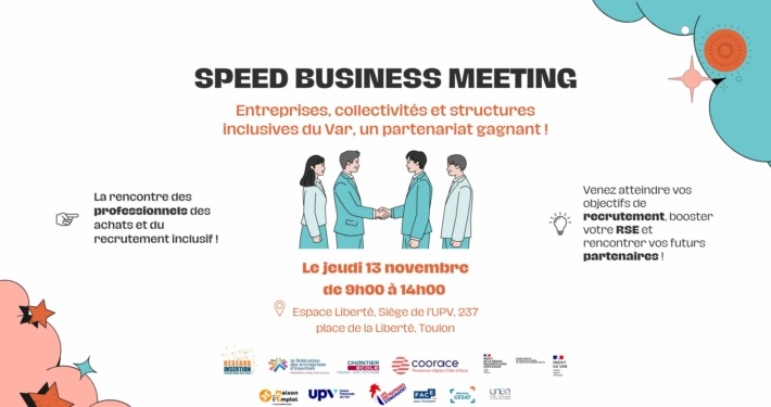 Vous êtes invités au Speed Business Meeting organisé entre SIAE et entreprises dans le Var, à Toulon, le 13 novembre